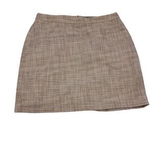 Banana Republic 12P cream tan nubby tweed material lined above knee skirt